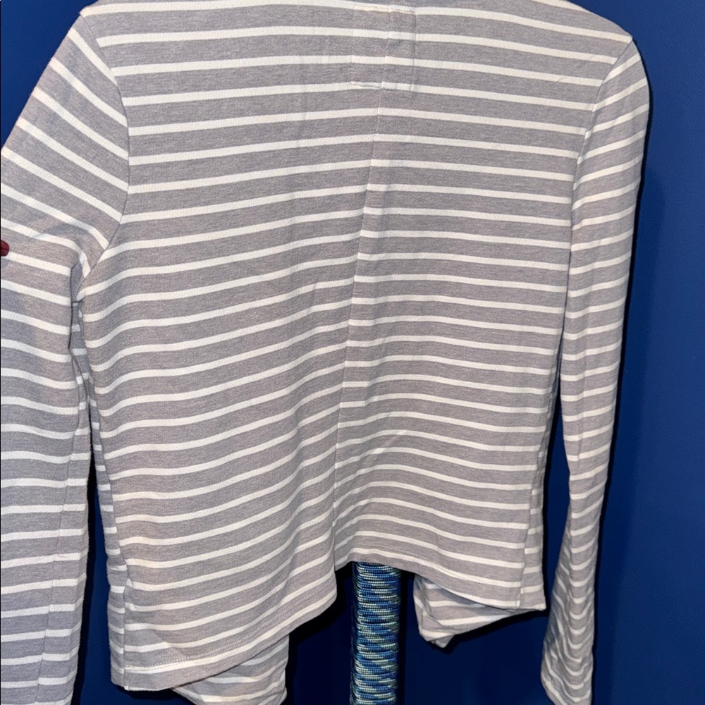 So Authentic American Heritage- Gray Striped Open Front Blazer/Cardigan Size XS - Picture 14 of 14